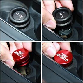 img 1 attached to Enhance Your Car's Style with Frienda 5 Pieces Aluminum Dustproof Car Lighters Plugs Fire Missile Button 12-Volt Replacement Accessories: Anodized Car Decorations for Vehicles, Autos & Cars