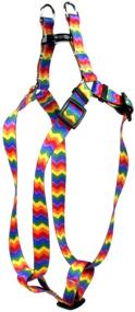 img 1 attached to SEO-friendly Design: Rainbow Chevron 🌈 Step-in Dog Harness by Yellow Dog