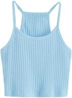 romwe ribbed camisole sleeveless racerback logo