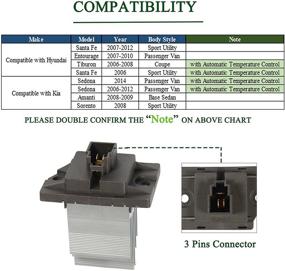 img 3 attached to 🔧 Hyundai Santa Fe Sonata Tiburon XG350 Kia Amanti Optima Sorento AC Heater Blower Motor Resistor