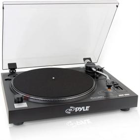 img 4 attached to Pyle PLTTB3U Belt Drive USB Turntable: Record & Convert Vinyl with Digital Software