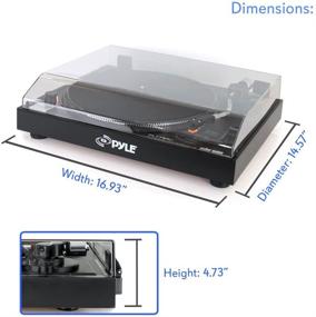 img 1 attached to Pyle PLTTB3U Belt Drive USB Turntable: Record & Convert Vinyl with Digital Software