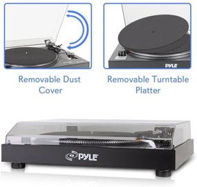 img 3 attached to Pyle PLTTB3U Belt Drive USB Turntable: Record & Convert Vinyl with Digital Software