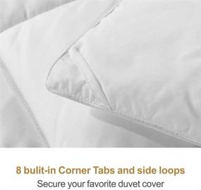 img 1 attached to 🛏️ White Cozynight Down Alternative Comforter - Twin 68x86 inches - Breathable Duvet Insert with Corner Tabs - Reversible Comforter with Diamond Stitching
