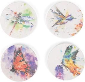 img 3 attached to 🎨 Dive into Colorful Practicality with DEMDACO Assorted Watercolor Absorbent Coasters