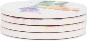 img 2 attached to 🎨 Dive into Colorful Practicality with DEMDACO Assorted Watercolor Absorbent Coasters