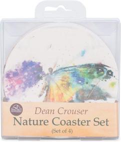 img 1 attached to 🎨 Dive into Colorful Practicality with DEMDACO Assorted Watercolor Absorbent Coasters