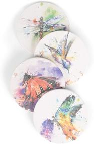 img 4 attached to 🎨 Dive into Colorful Practicality with DEMDACO Assorted Watercolor Absorbent Coasters