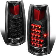 dna motoring tl-c10-led-bk-cl led tail lights: compatible with 99-00 escalade, 92-94 blazer & 88-99 c1500 k1500 c2500 k2500 k3500 logo