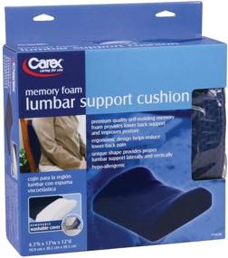 img 1 attached to 🪑 Крайний комфорт и облегчение: подушка для поясницы Carex Lumbar Support - идеальная поддержка для спины в офисном кресле, подушка для спины и подушка для поясницы - необходимая поддержка спины для офисного кресла.