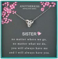 💎 sister gifts: stunning sterling silver cz necklace - perfect best friend birthday and friendship gift! logo