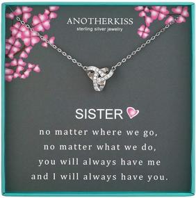 img 4 attached to 💎 Sister Gifts: Stunning Sterling Silver CZ Necklace - Perfect Best Friend Birthday and Friendship Gift!