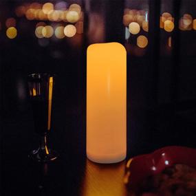 img 1 attached to 🕯️ Premium Outdoor Flameless LED Pillar Candle: Waterproof, Timer & Remote Control - Perfect for Christmas, Parties, and Weddings - 3"x8