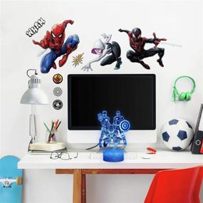 img 3 attached to 👨 Vibrant Iron Man LED Night Light - Remote Control 3D Illusion Lamp with 16 Color Options, Perfect Boys' Decor and Gift