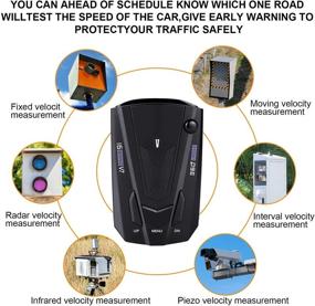 img 1 attached to Advanced Radar Detector with Vehicle Speed Alarm System and 360 Degree Detection for Cars - LED Display Included