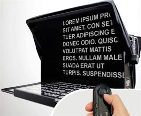 img 4 attached to 💻 Teleprompter-PAD iLight PRO 13'' Big Screen + Remote - 100x100 Aluminum – iPad PRO/Android/Windows Tablet PC - Durable Professional Product - Multi Camera - HD Beamsplitter Glass - EU Made