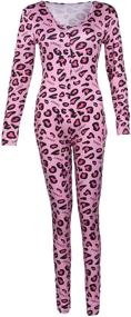 img 4 attached to Anmio Jumpsuits Pajamas Bodysuit Homwear Women's Clothing