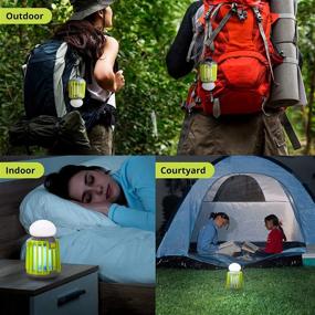 img 1 attached to 🪰 AiMoxa Portable Bug Zapper & Camping Lantern - Mosquito Trap with 2 Included Attractants, Waterproof and Rechargeable, Ideal for Outdoor and Indoor Use with 2000mAh USB Battery - Perfect for Backyard, Patio