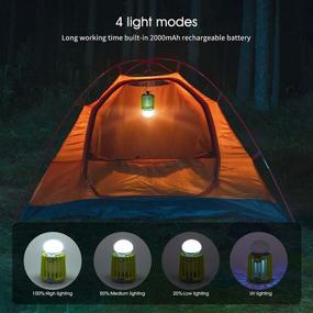 img 3 attached to 🪰 AiMoxa Portable Bug Zapper & Camping Lantern - Mosquito Trap with 2 Included Attractants, Waterproof and Rechargeable, Ideal for Outdoor and Indoor Use with 2000mAh USB Battery - Perfect for Backyard, Patio