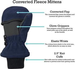 img 1 attached to 🧤 Stay Warm and Convert with NIce Caps Thinsulate Fingerless Convertible Boys' Accessories for Cold Weather