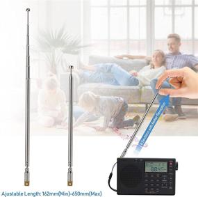 img 1 attached to 📻 Bingfu 6 Sections Telescopic 65cm AM FM Antenna Portable Radio Antenna Replacement (2-Pack): Improve Signal Quality and Reception for Indoor Portable Radio, Home Stereo, AV Audio Vedio, Home Theater, and TV Tuner