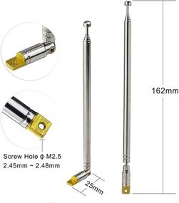 img 3 attached to 📻 Bingfu 6 Sections Telescopic 65cm AM FM Antenna Portable Radio Antenna Replacement (2-Pack): Improve Signal Quality and Reception for Indoor Portable Radio, Home Stereo, AV Audio Vedio, Home Theater, and TV Tuner