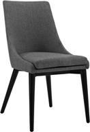 🪑 modway viscount mid-century modern gray fabric kitchen and dining room chair: stylish and upholstered логотип