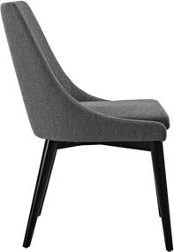 img 2 attached to 🪑 Modway Viscount Mid-Century Modern Gray Fabric Kitchen and Dining Room Chair: Stylish and Upholstered