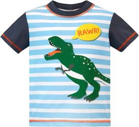 img 3 attached to 🦖 Harry Bear Boys' Dinosaur Two Piece Swim Set: Roar into Summer Fun!