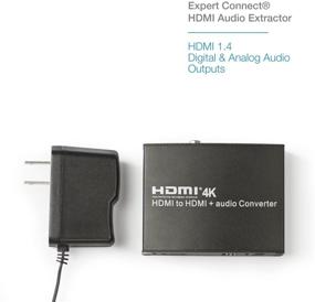 img 3 attached to Экспертный HDMI аудио-экстрактор, 4K/2K, HDMI 1.4, Коаксиальный/Оптический (SPDIF/Toslink)/3.5мм стерео-разъем - сплиттер для HDMI видео + цифрового/аналогового аудиовыхода