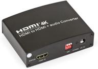 экспертный hdmi аудио-экстрактор, 4k/2k, hdmi 1.4, коаксиальный/оптический (spdif/toslink)/3.5мм стерео-разъем - сплиттер для hdmi видео + цифрового/аналогового аудиовыхода логотип