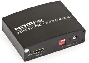 img 4 attached to Экспертный HDMI аудио-экстрактор, 4K/2K, HDMI 1.4, Коаксиальный/Оптический (SPDIF/Toslink)/3.5мм стерео-разъем - сплиттер для HDMI видео + цифрового/аналогового аудиовыхода