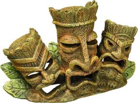 img 1 attached to 🐠 Penn-Plax RRT4 Tiki Tribe Aquarium Ornament: Vibrant 3-Faced Resin Decor for a Playful Tank Vibe