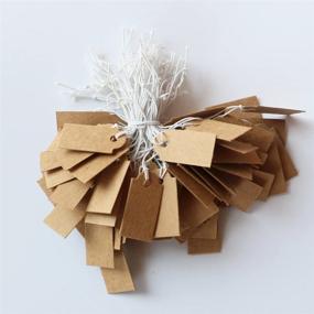 img 2 attached to YEJI 100 pcs Kraft Paper Tags: Versatile Gift and Price Tags with String for Jewelry and More!