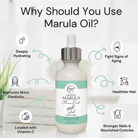 img 2 attached to 🌿 Brookethorne Naturals Organic Marula Oil for Face: Luxury Facial Oil for Women | Moisturizer for Skin, Hair & Nails | Virgin & Unrefined | Perfect Facial Massage Oil for Gua Sha & Facial Roller – 2oz