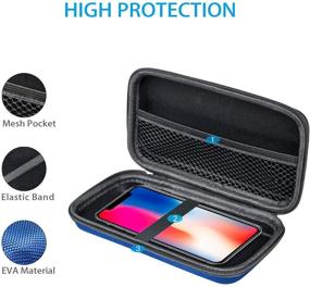 img 1 attached to 👜 GLCON Protective Travel Bag with Hard EVA Case for External Battery, Cell Phone, GPS, Hard Drive, USB/Charging Cable | Carrying Bag with Inner Mesh Pocket, Durable Zipper Enclosure, Universal Pouch