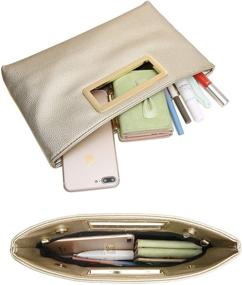 img 1 attached to 👛 Клатч-сумка Aitbags: стильная вечерняя сумка для женщин с плечевым ремнем и ручкой - идеальная дамская сумка.