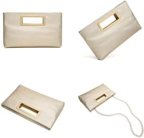 img 2 attached to 👛 Клатч-сумка Aitbags: стильная вечерняя сумка для женщин с плечевым ремнем и ручкой - идеальная дамская сумка.