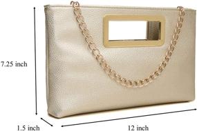 img 3 attached to 👛 Клатч-сумка Aitbags: стильная вечерняя сумка для женщин с плечевым ремнем и ручкой - идеальная дамская сумка.