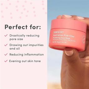 img 1 attached to 🌸 Travel Size Sand & Sky Australian Pink Clay Face Mask – Limited Edition Pore Minimizer Set