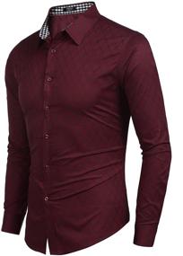 img 2 attached to 👔 COOFANDY Men's Business Sleeve Casual Button Shirts: Stylish and Professional Attire