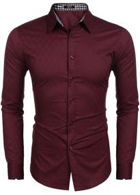 img 3 attached to 👔 COOFANDY Men's Business Sleeve Casual Button Shirts: Stylish and Professional Attire