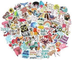 img 4 attached to 🌈 Waterproof Vinyl Stickers Pack - 200pcs Cute Trendy Stickers for Water Bottles, Laptops, Helmets, Guitars, Computers, and Scooters - Aesthetic Stickers Variety Bulk for Women, Adults, Teens, Boys, Kids, and Girls