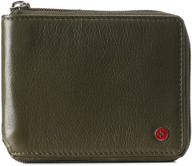 👔 men's alpine bi-fold leather wallet with enhanced blocking - must-have accessory logo