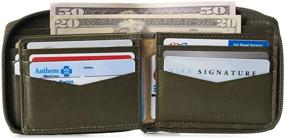 img 2 attached to 👔 Men's Alpine Bi-Fold Leather Wallet with Enhanced Blocking - Must-Have Accessory