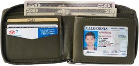 img 3 attached to 👔 Men's Alpine Bi-Fold Leather Wallet with Enhanced Blocking - Must-Have Accessory