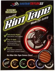 img 3 attached to 🚗 Enhance Vehicle Safety with customTAYLOR33 Copyrighted Reflective Rim Tapes - 17" Rim Size Ideal for SportsBikes