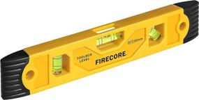 img 4 attached to 🔥 Firecore Magnetic Torpedo Level: 9-Inch Shockproof Toolbox Level with 3 Bubble Spirit Level - 45 90 180 Degree Accuracy