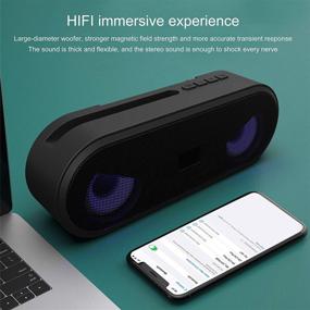 img 2 attached to 🔊 HANRICO Q32 Bluetooth Speaker - Portable Wireless Speaker with 10W HD Sound and Bass, 1500mAh, Bluetooth/TF/USB Support, FM Radio Function, Handsfree - Home, Outdoor, Travel (Black)