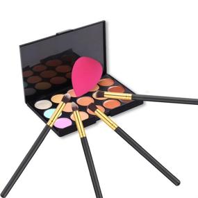 img 3 attached to 💄 Enhance Your Beauty with U-beauty(TM) 15 Colors Contour Face Cream Makeup Concealer Palette + 4pcs Powder Brushes and Free Makeup Sponge Blender (Eyebrush+Palette Set)